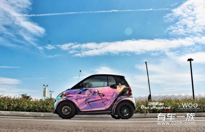 smart外观改装电镀七彩及车身拉花
